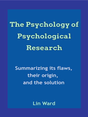 cover image of The Psychology of Psychological Research